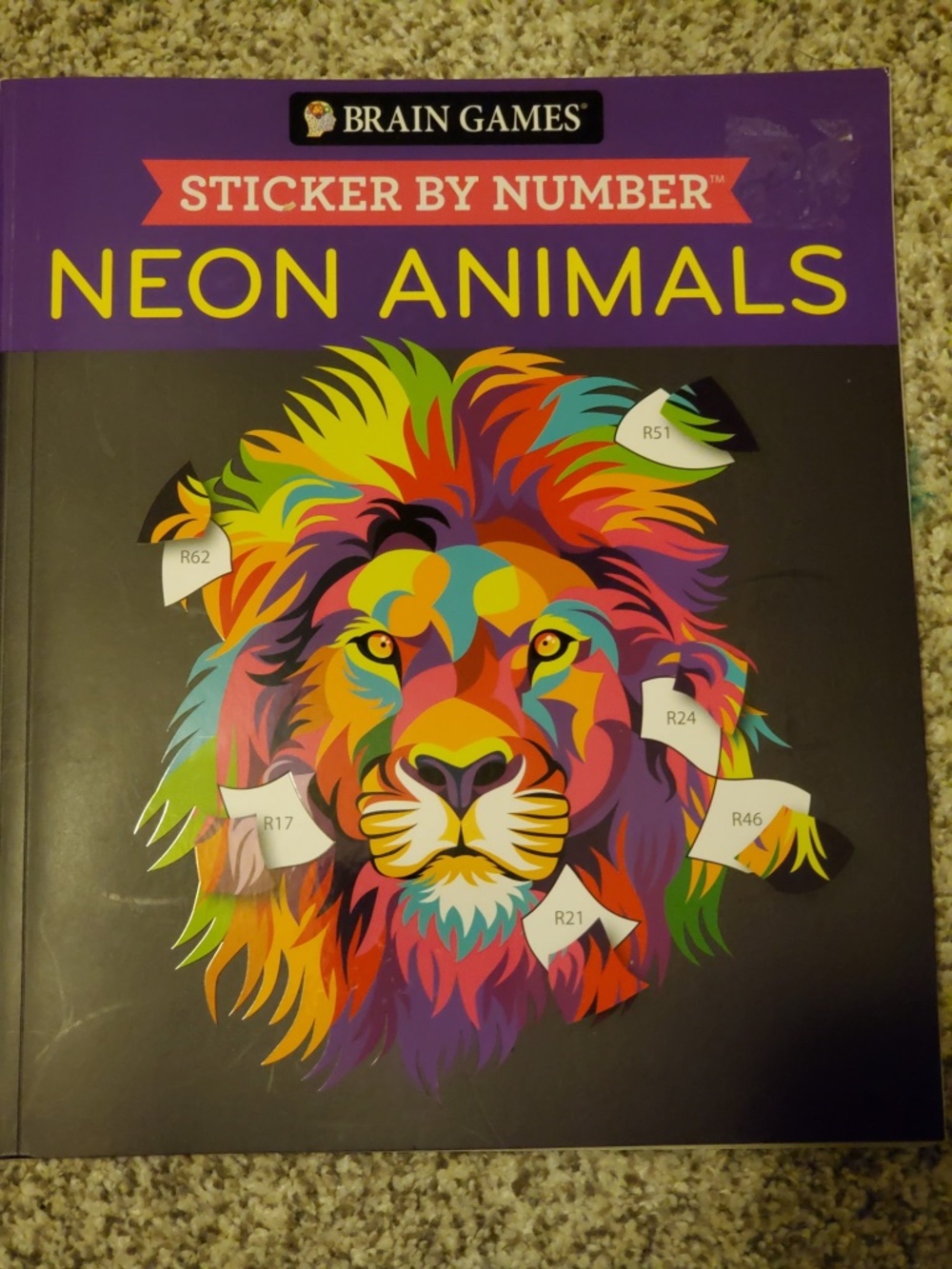 STICKER BY NUMBER NEON ANIMALS